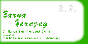 barna herczeg business card
